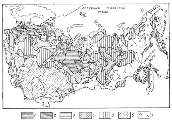 Схема заторфованности территории стран СНГ и Прибалтики (62 КБ)